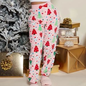 Fashion Nova Holiday Plush Pajama Joggers